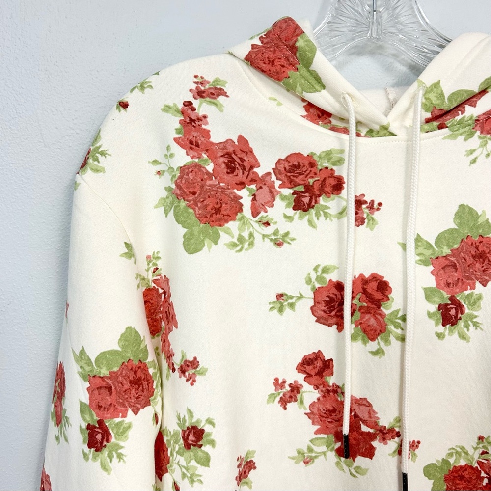 PINK ROSE 🌺 Floral Mini Hoodie - Size S - Picture 3 of 5